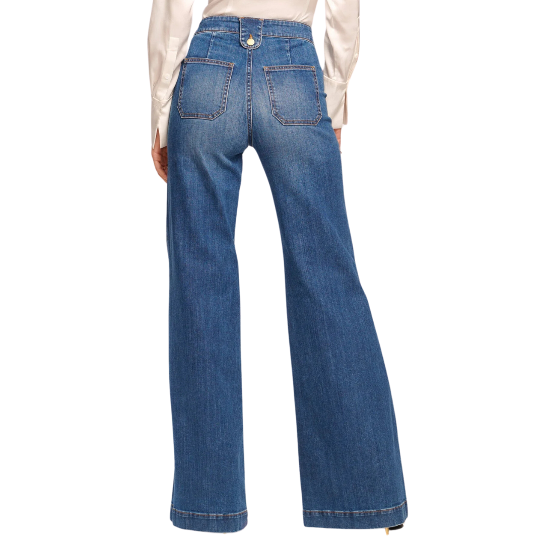 Theodora Wide Leg Jean in Medium Wash