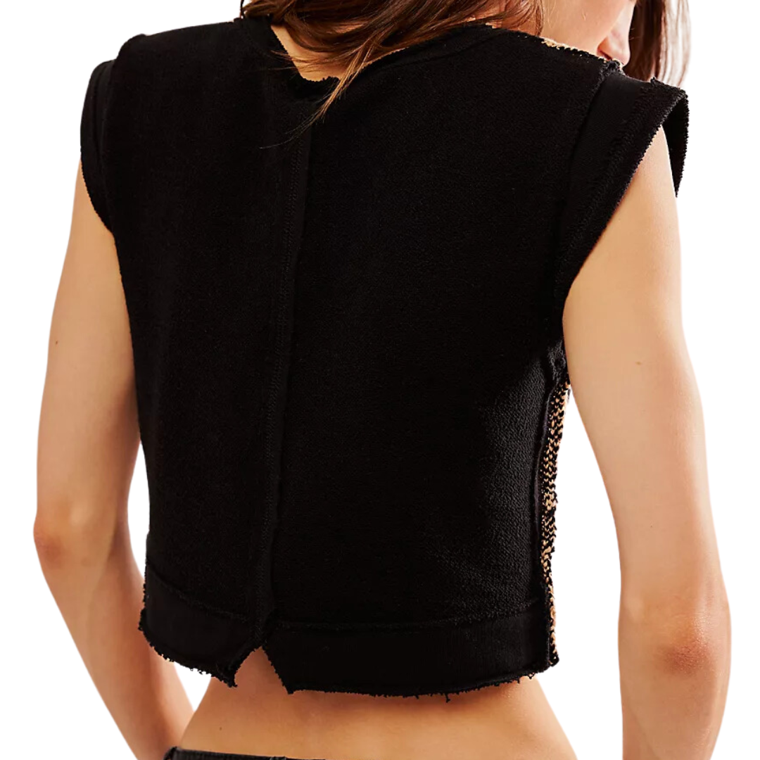 Lola Top in Black And Tan Combo