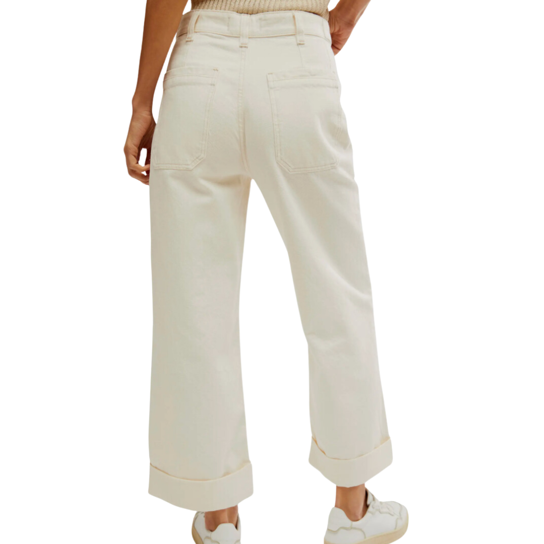 We The Free Palmer Cuffed Jeans Eggshell