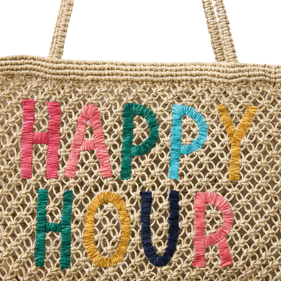 Woven Jute Tote Bag in Natural