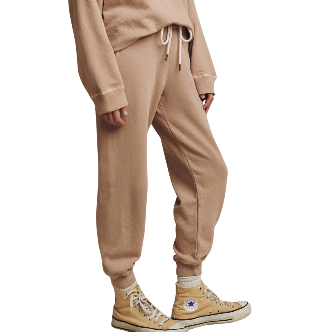 The Cropped Sweatpant in Biscotti