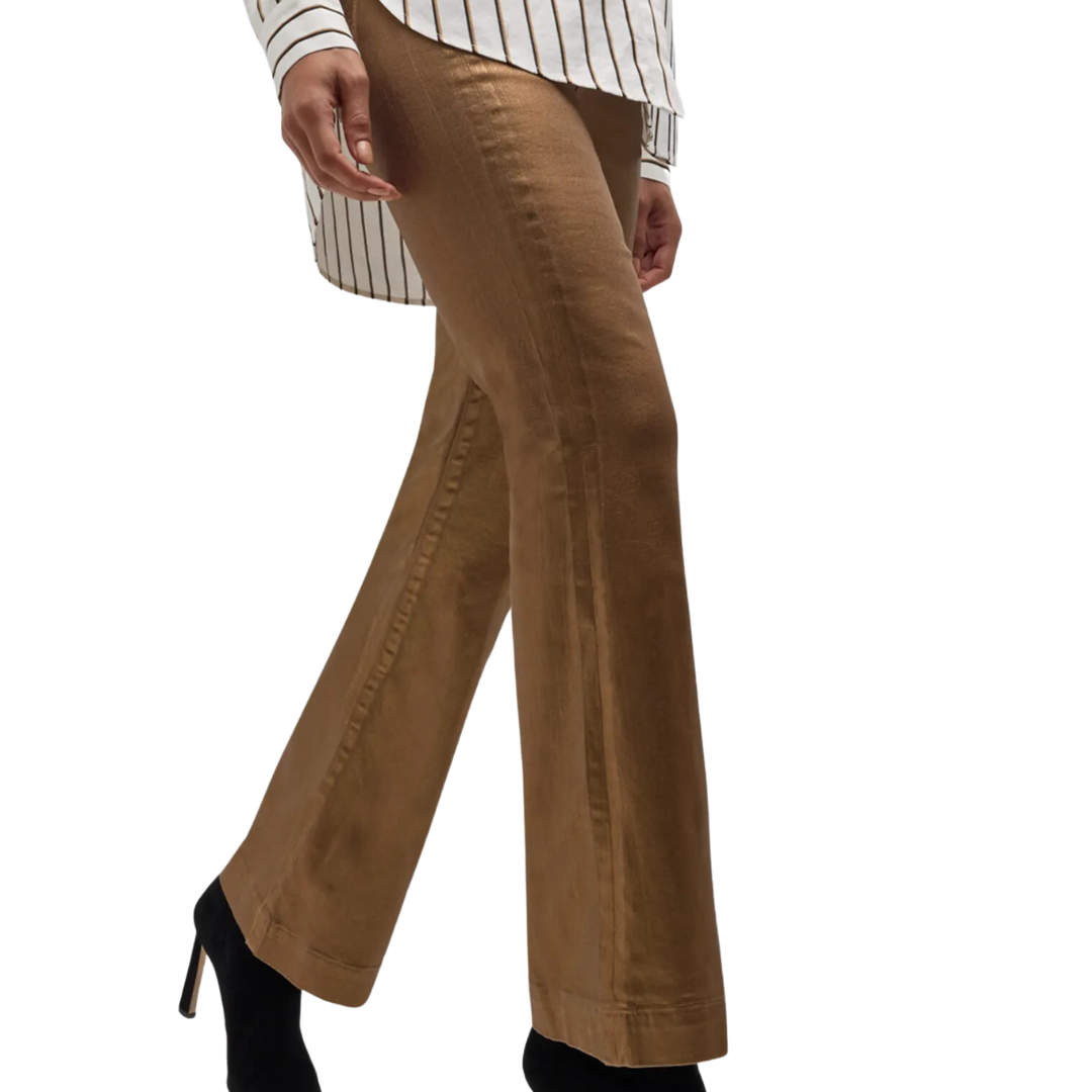 Carson Kick-Flare Jean in Antique Brass