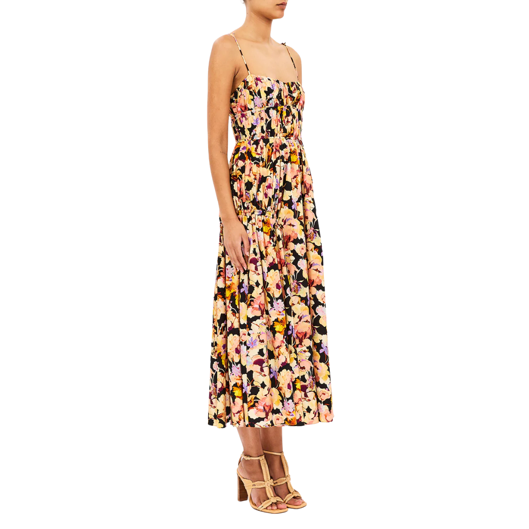 Vidri Cotton Cami Dress in Night Bloom