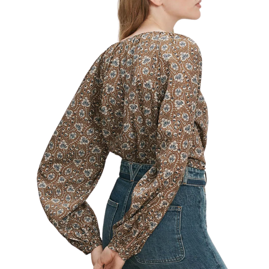 Rhosen Floral Blouse in Acorn Multi