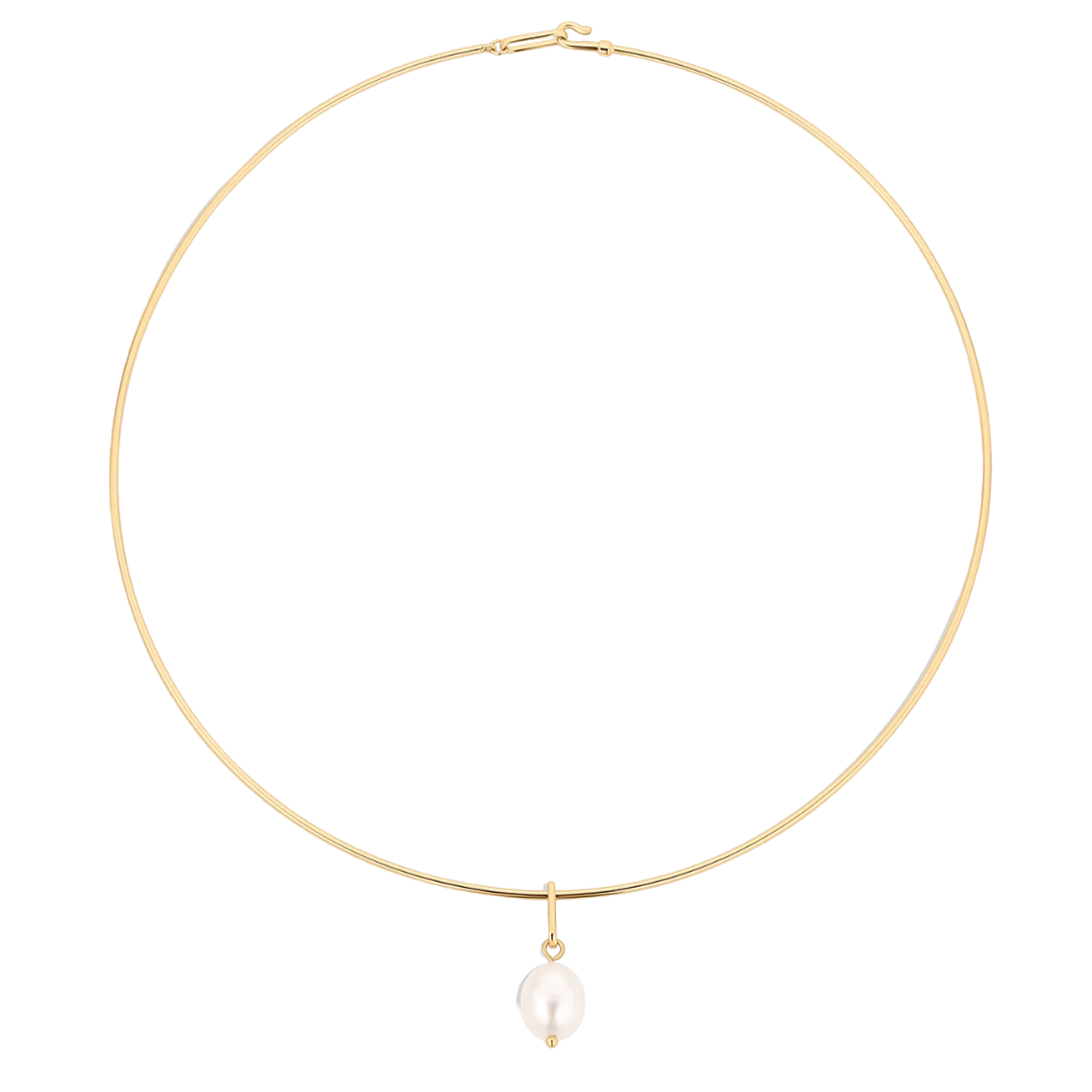 Colette Pearl Charm in 14k Gold Plated