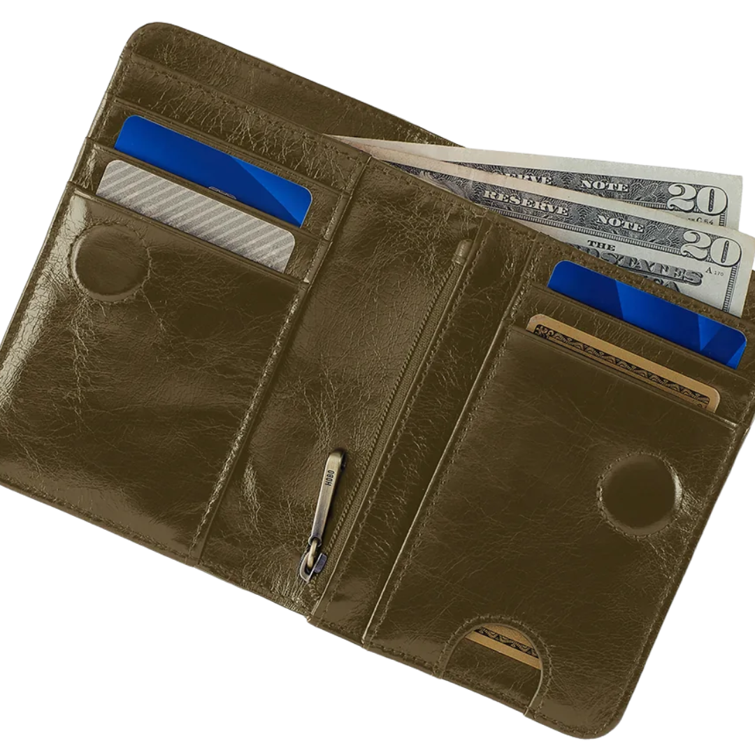 Jill Bifold Wallet in Olive Veil