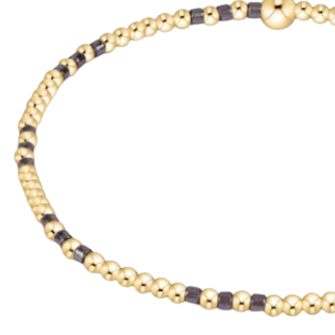 Hope Joy Pattern 2MM Bracelet in Taupe With A Twist