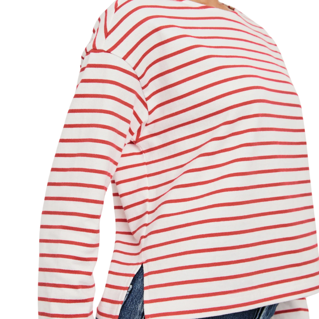 Macy Top in Cherry Stripe