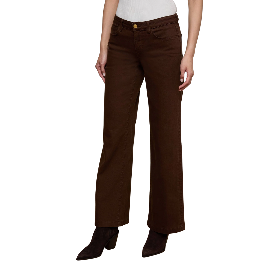 Joanne Low-Rise Wide-Leg Jean in Brown