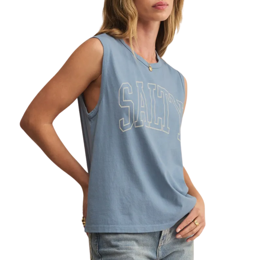 Salty Muscle Tank in Boathouse
