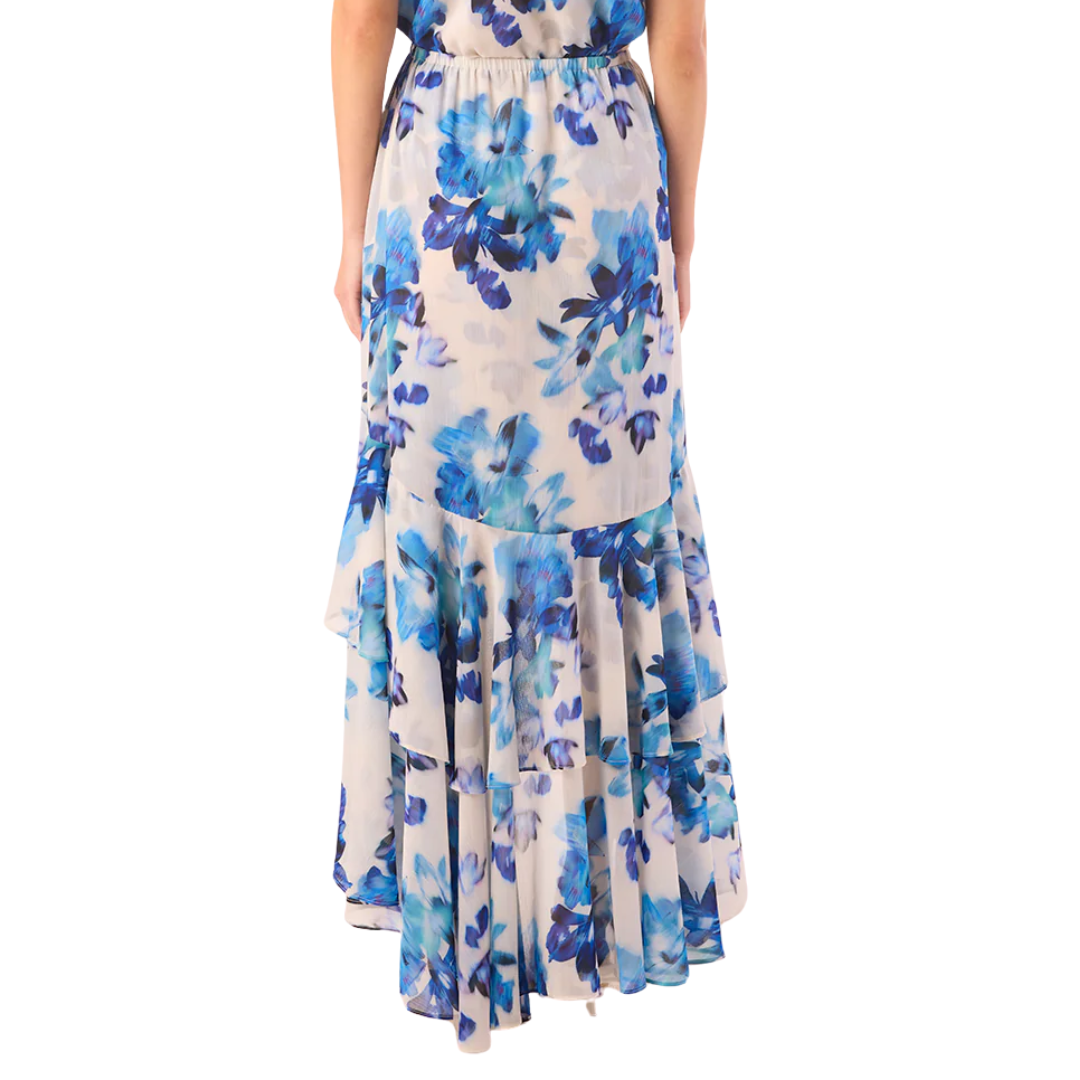 Romy Skirt in Blurred Bouquet Chiffon