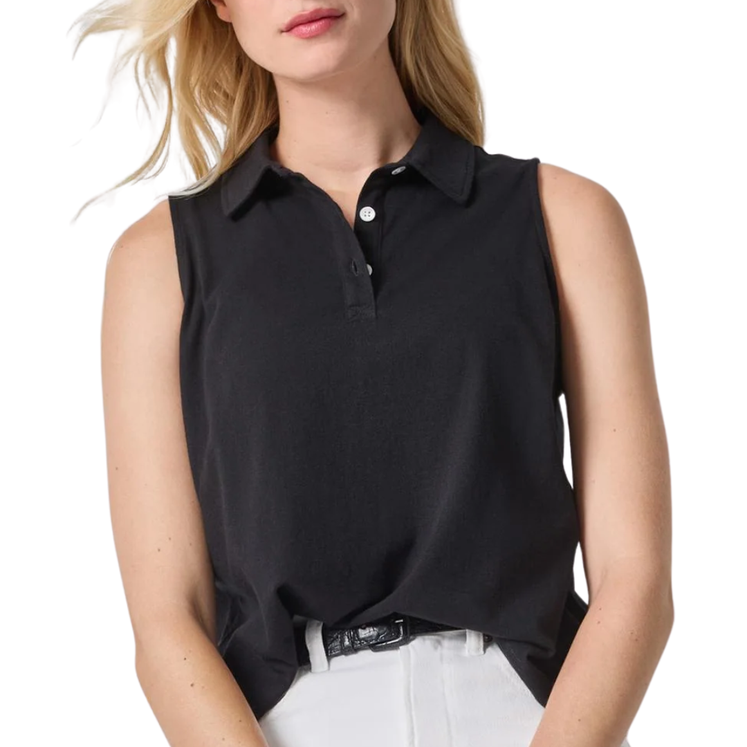Organic Sleeveless Top in Black
