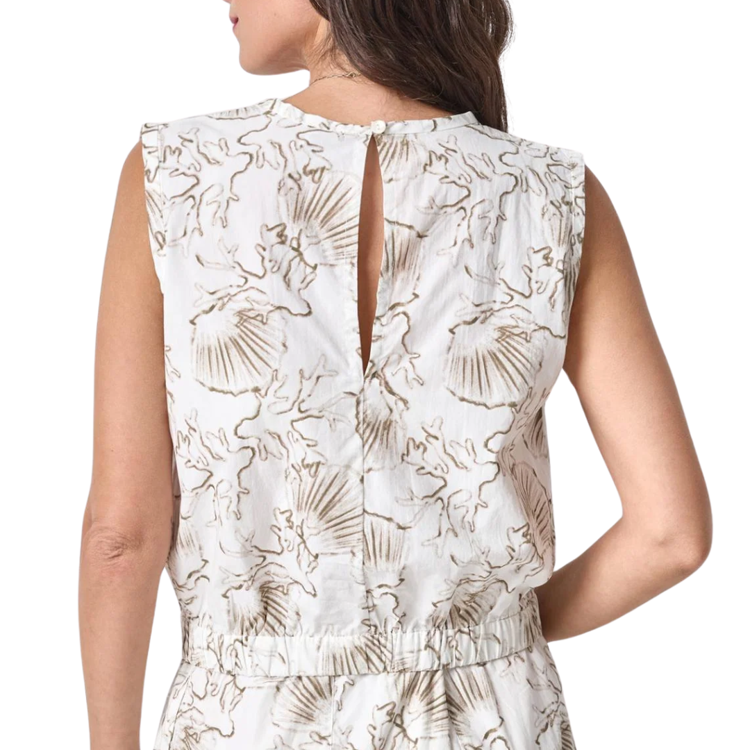 Poplin Shell in Fern Print