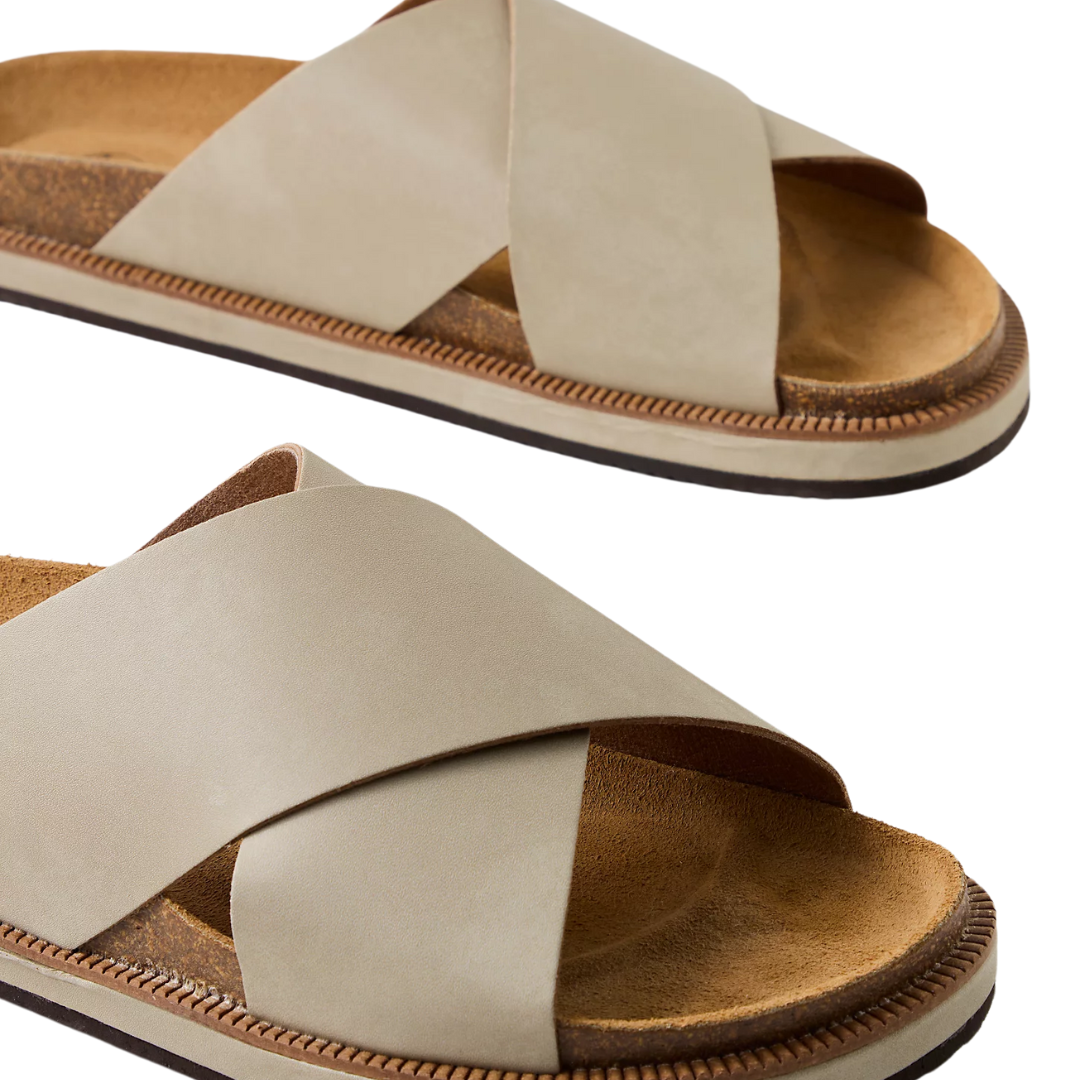Sidelines Footbed Sandals in Dove Grey