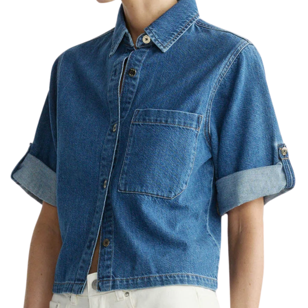 Montauk Shirt Cuffed Sleeve in North Beach