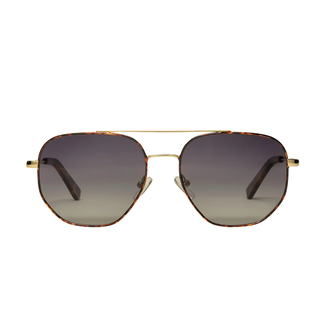 Highway Polarized Sunglasses in Tort Gold - Gradient