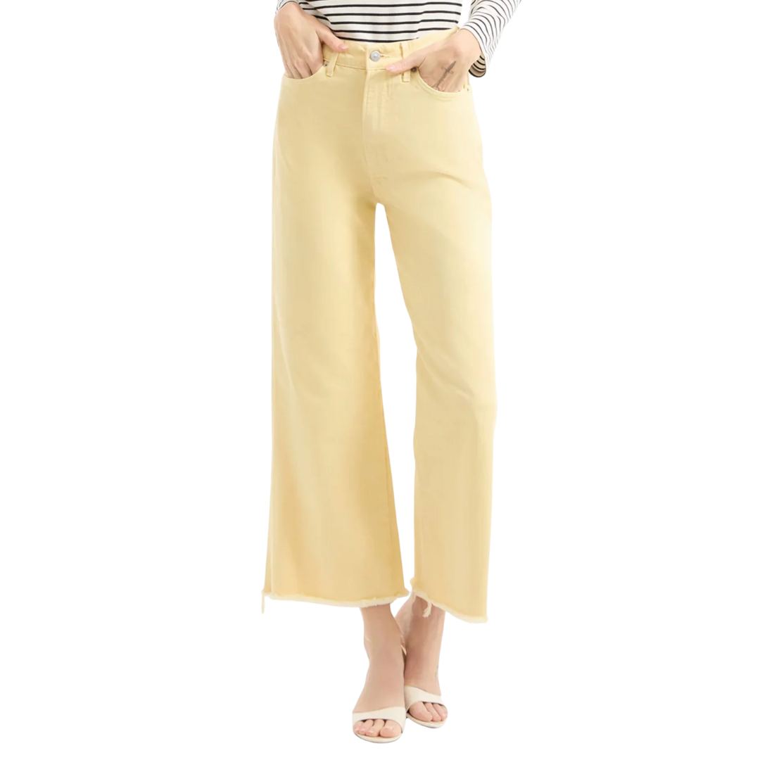 Taylor Cropped Wide-Leg Jean in Chamomile