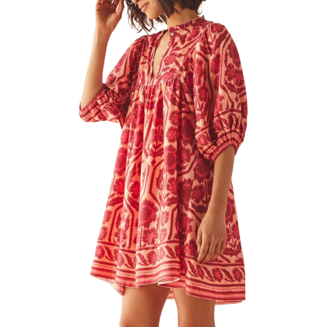 Wren Mini Dress in Tessa Goji