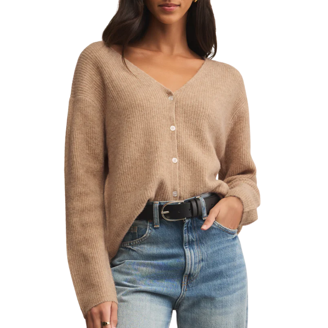 Emile Cardigan Classic in Biscuit