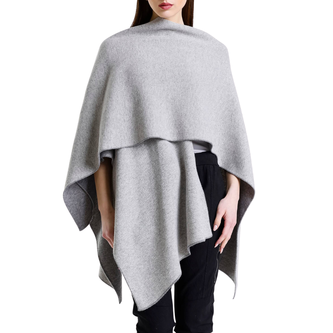 Kiersten Reversible Wrap in Dark Grey/Medium Grey