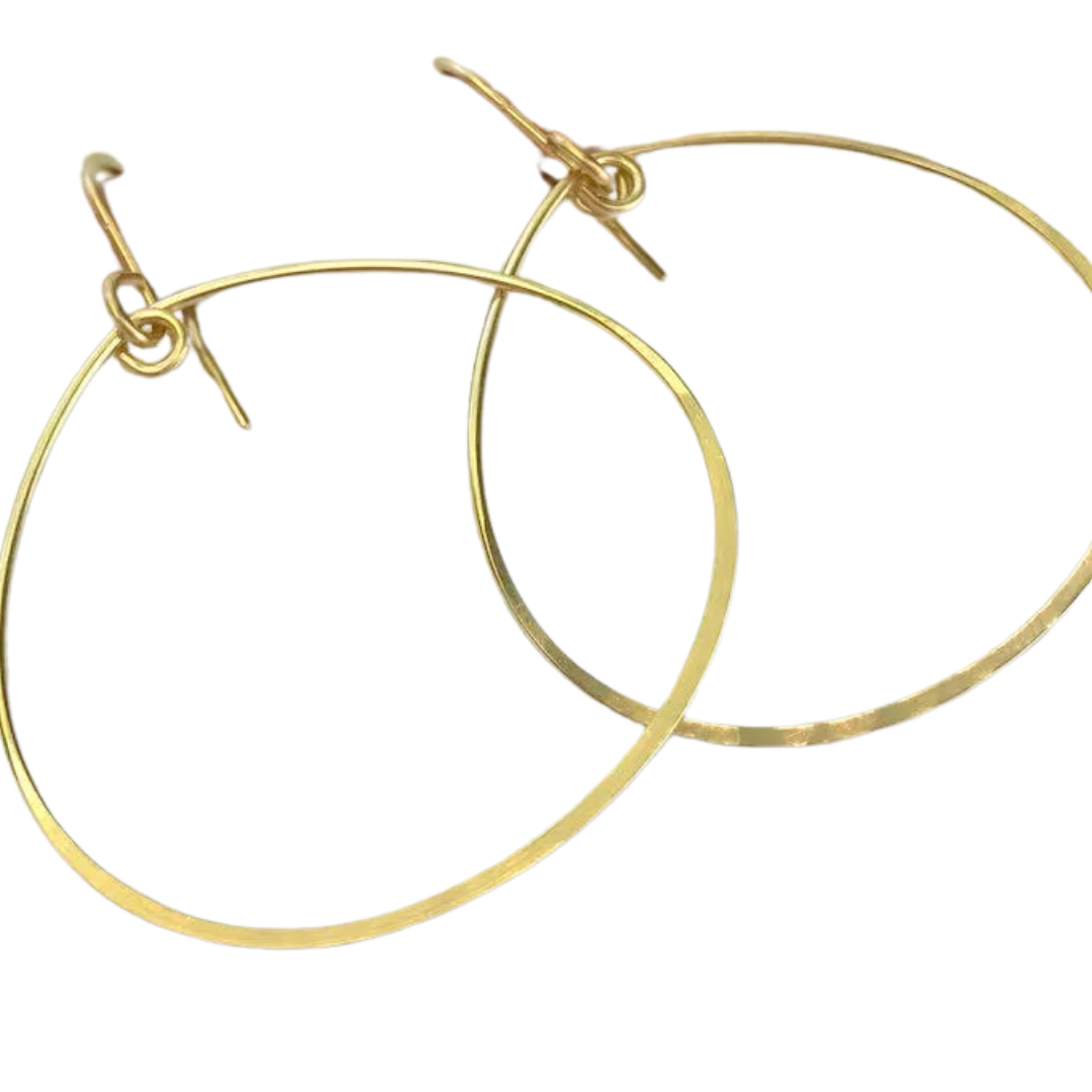 Petal Hoops in Gold