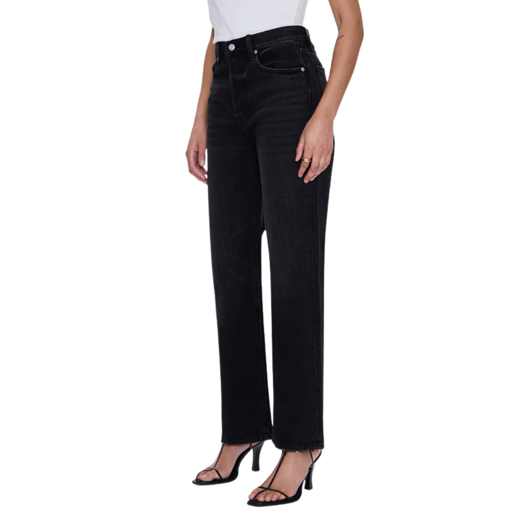 Cassie Super High Rise Straight Jean in Stormy