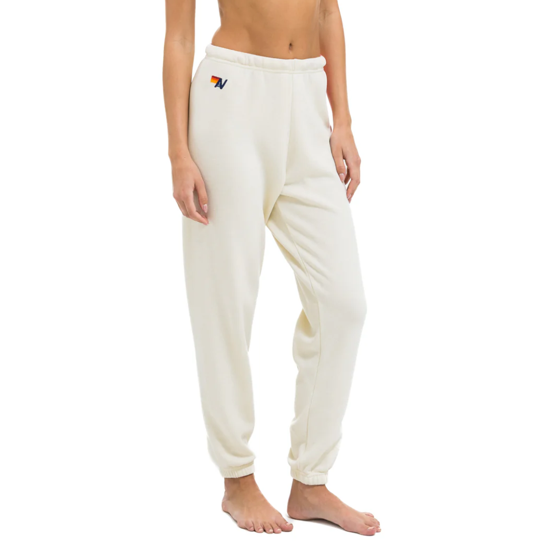 5 Stripe Sweatpants in Vintage White/Neon