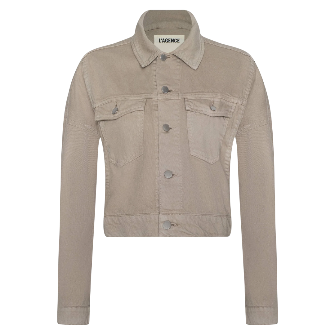 Vianney Denim Jacket in Pale Khaki