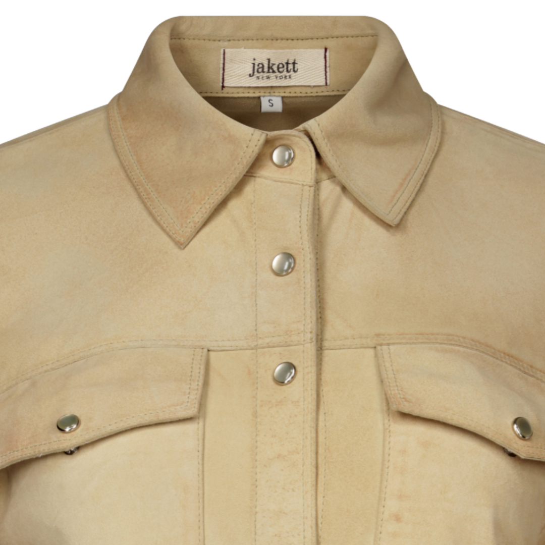 Rowan Waxed Suede Jacket in Chamois