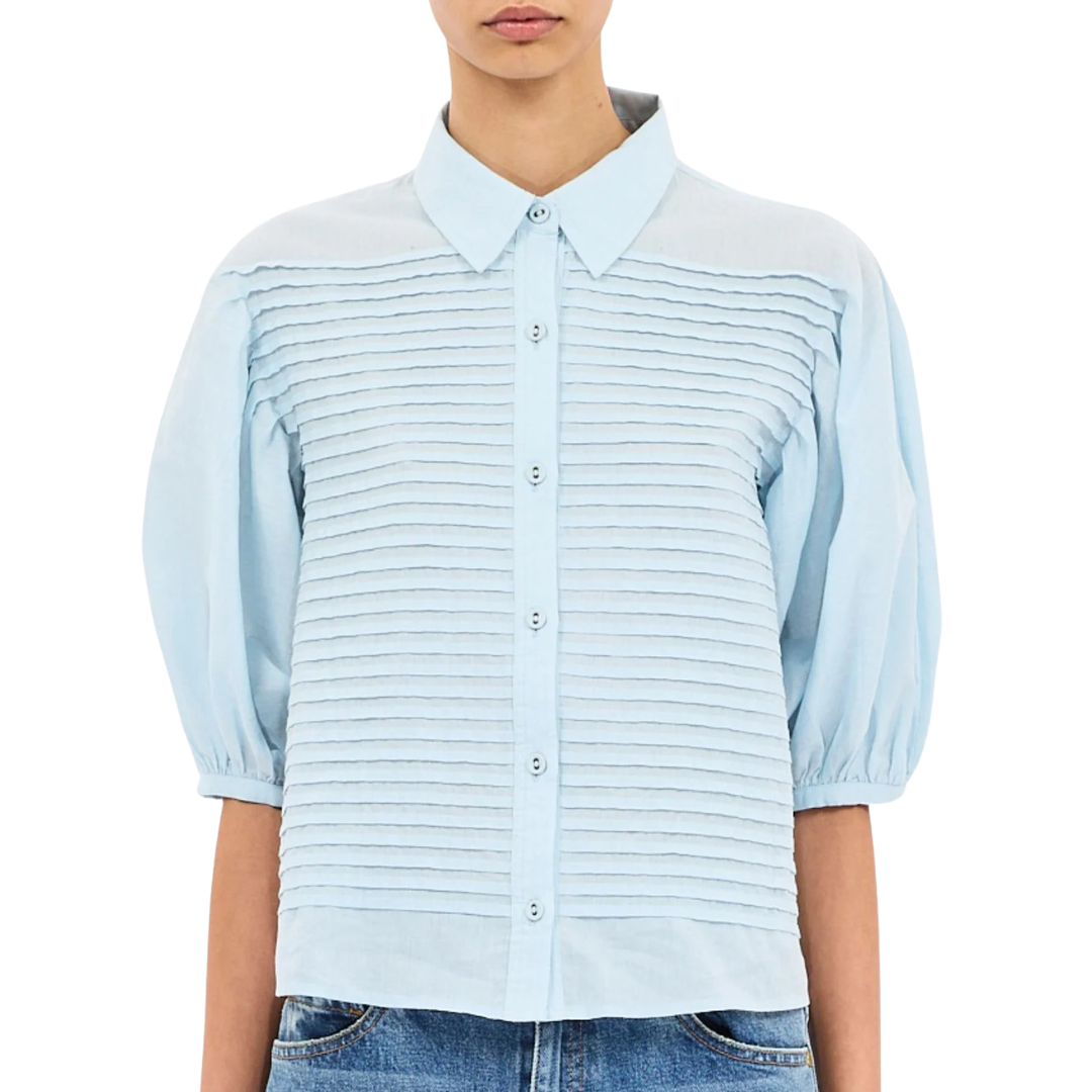 Cordelia Button Up Top in Adriatic