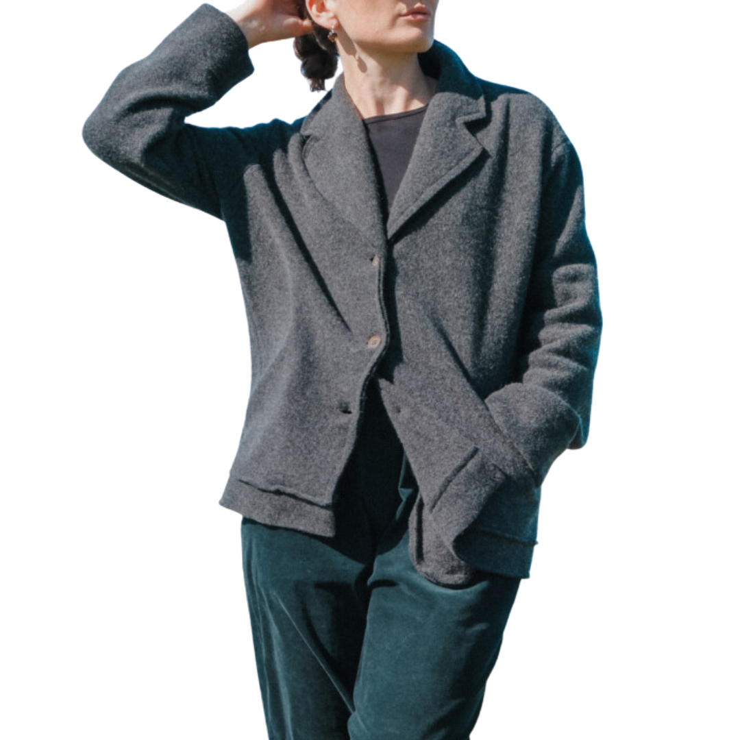 Wool/Cashmere Jacket in Grey