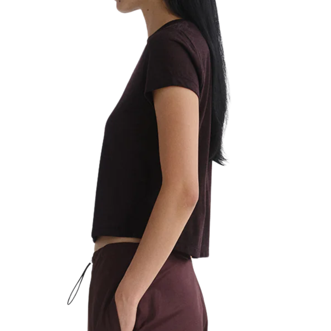 Adine Shrunken Tee in Ristretto