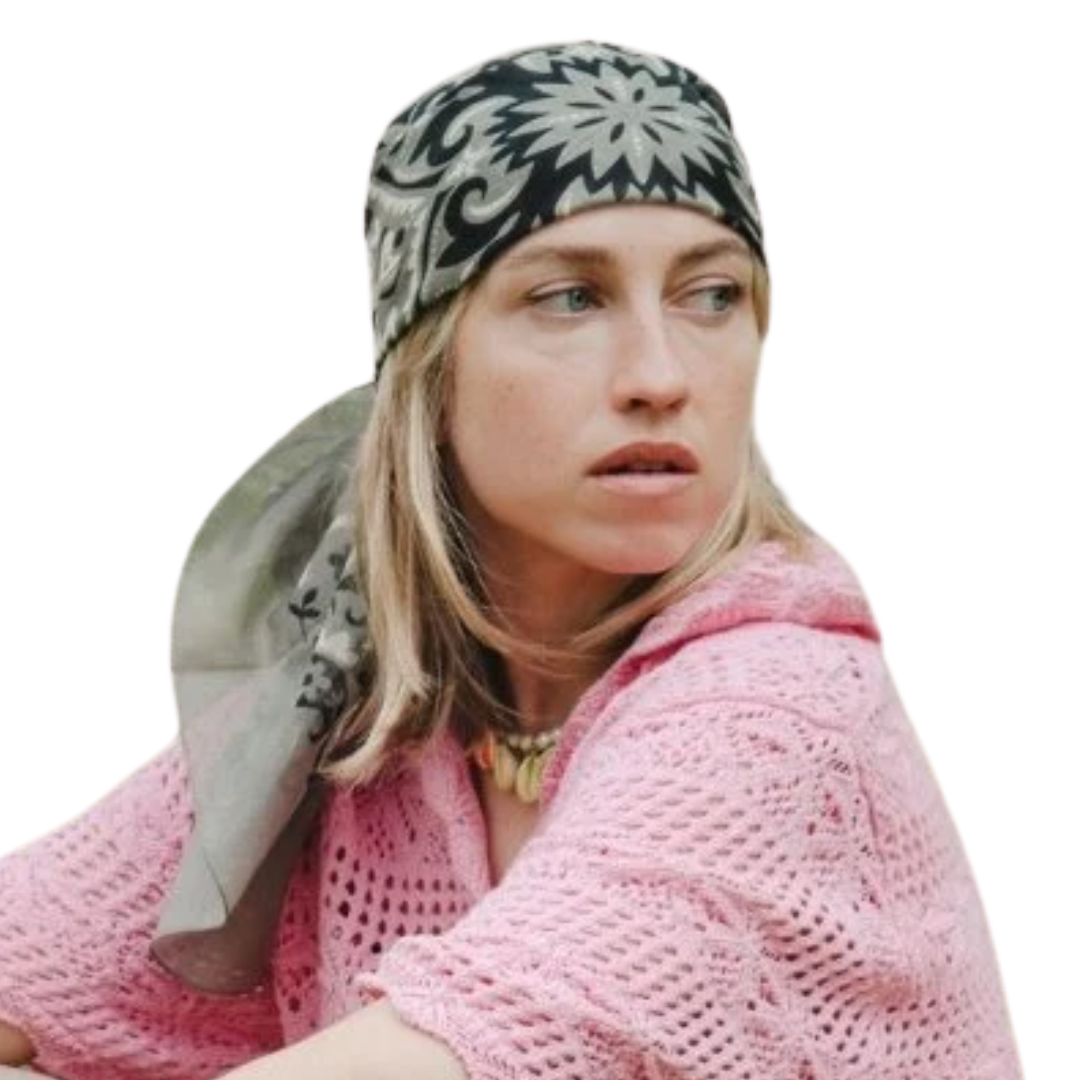 Cotton Bandana Scarf in Soft Green