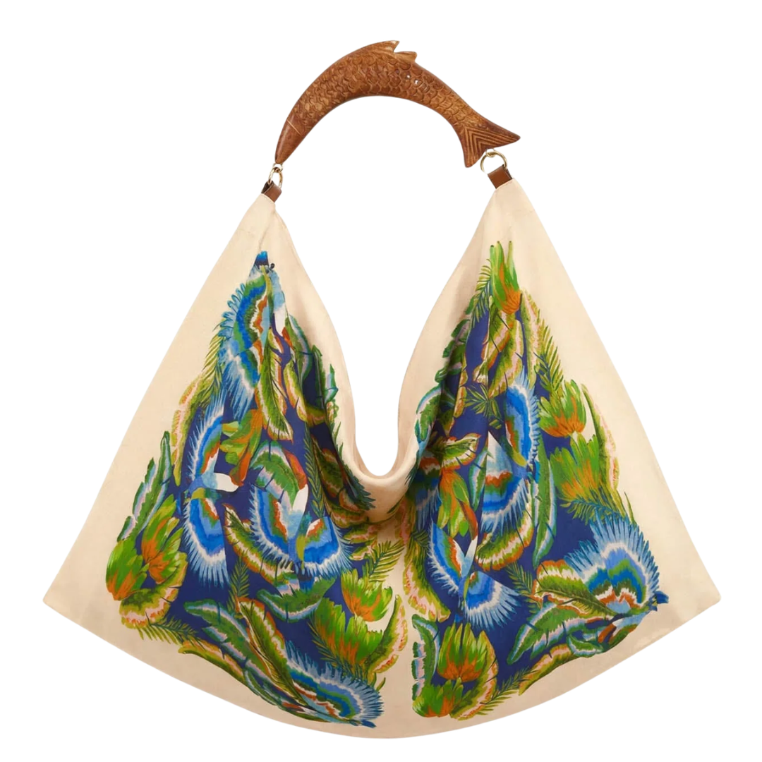 Satin Scarf Medium Bag in Sunny Paradise