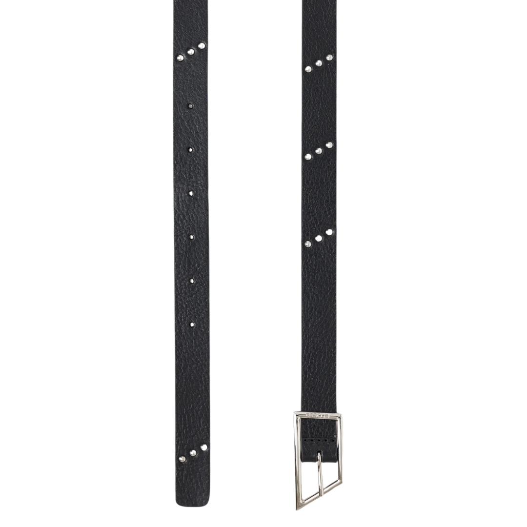 Studded Leather Belt in Black