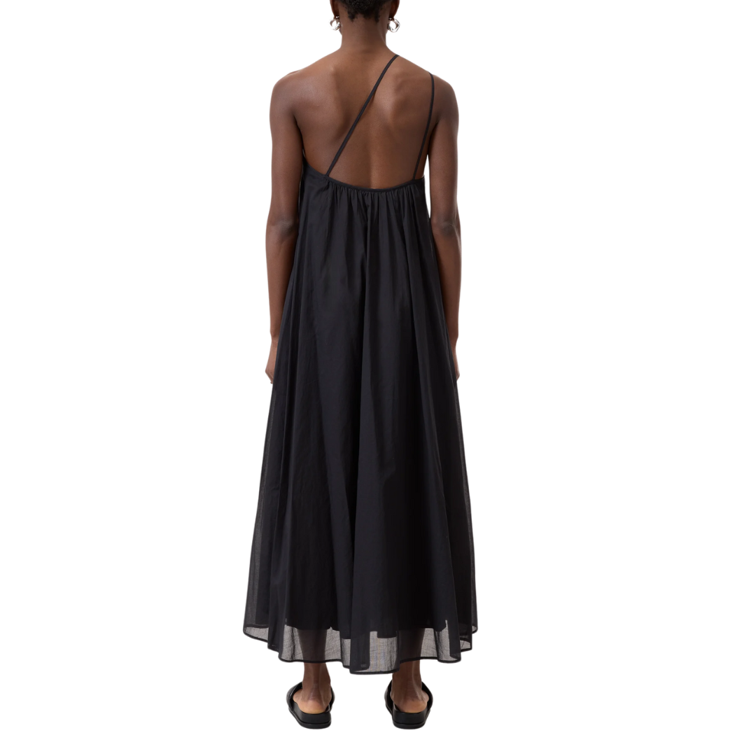 Cotton Maxi Dress in Black