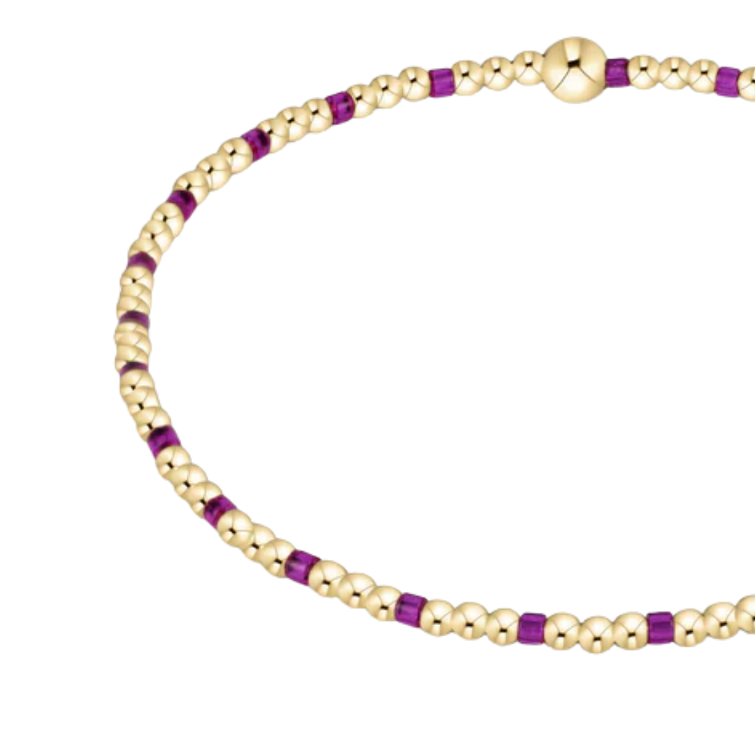 Hope Sincerity Pattern 2MM Bracelet in Fuchsia