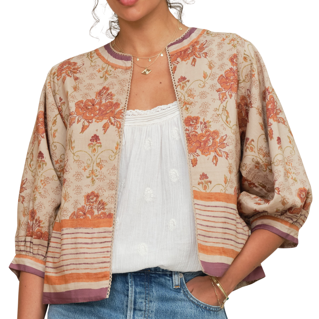 Aubrie Print Jacket in Multi