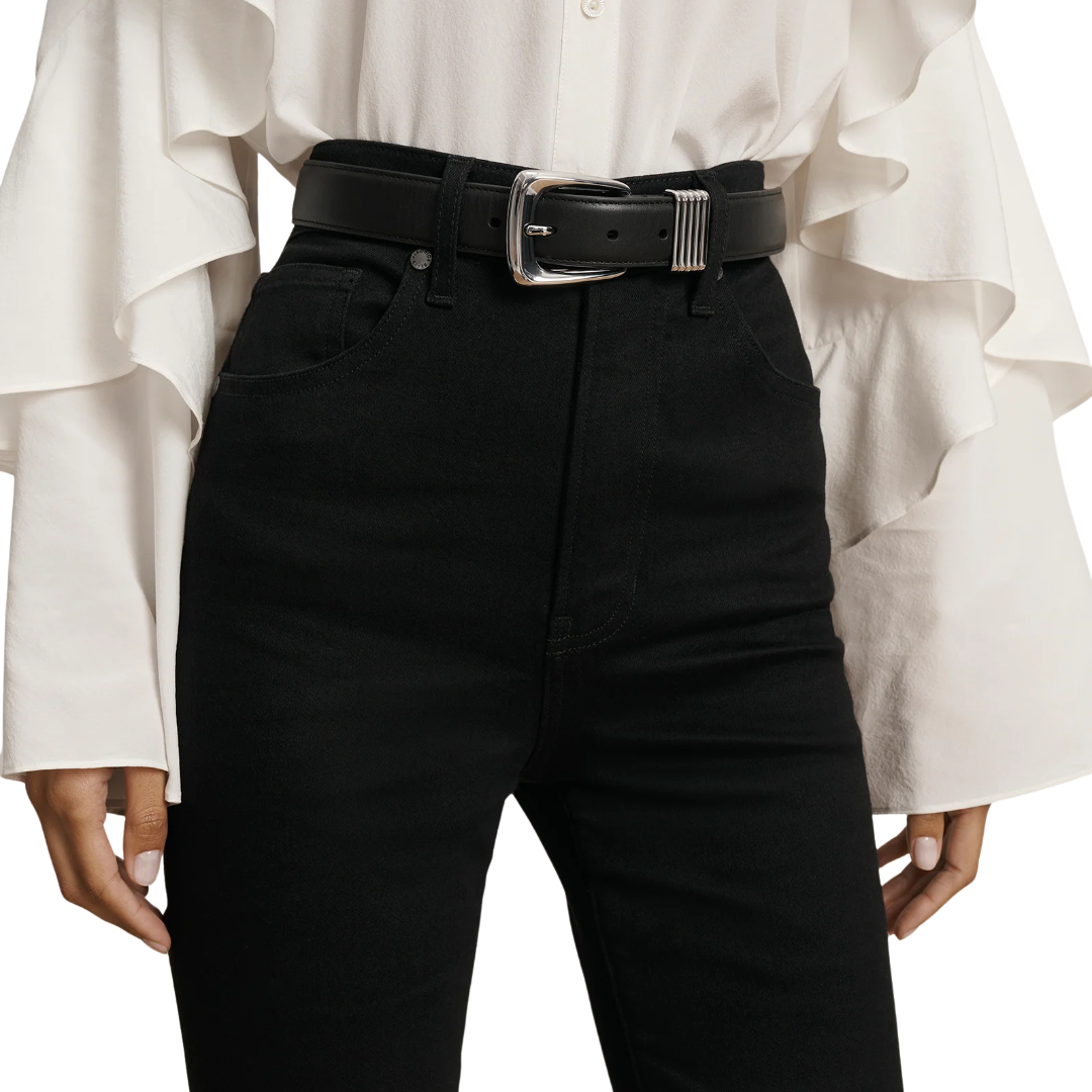 Arch Leather Belt in Black