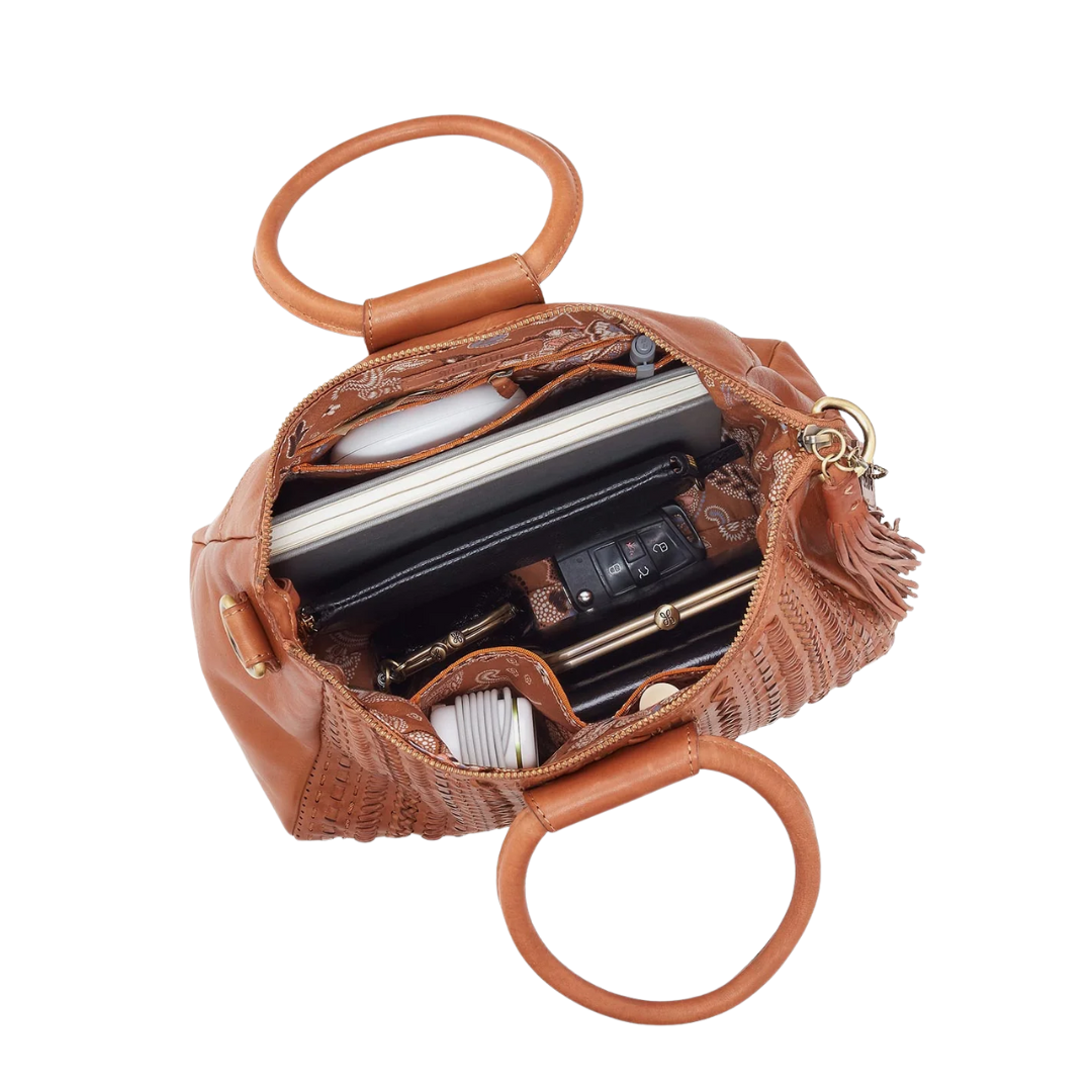 Sheila Medium Satchel in Harvest Wheat