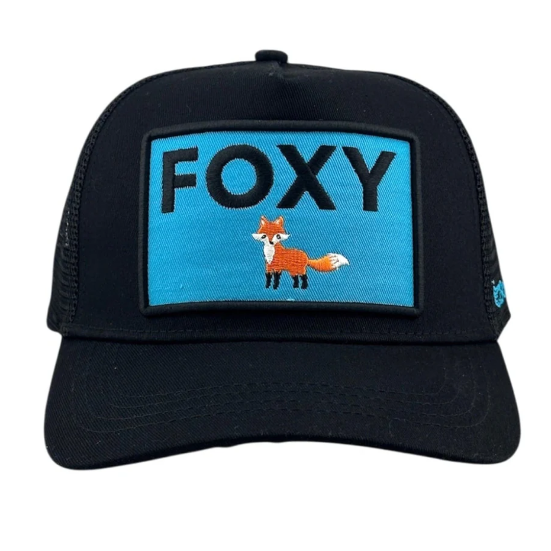 Foxy Trucker Hat in Black