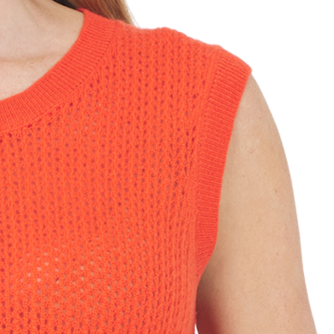 Camille Cashmere Top in Aperol