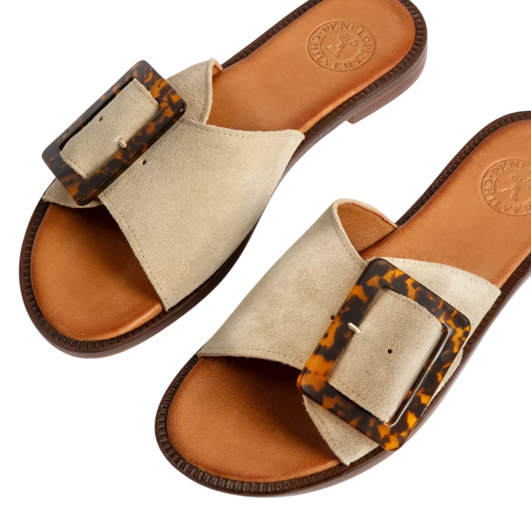 Biarritz Buckle Sandal in Camel