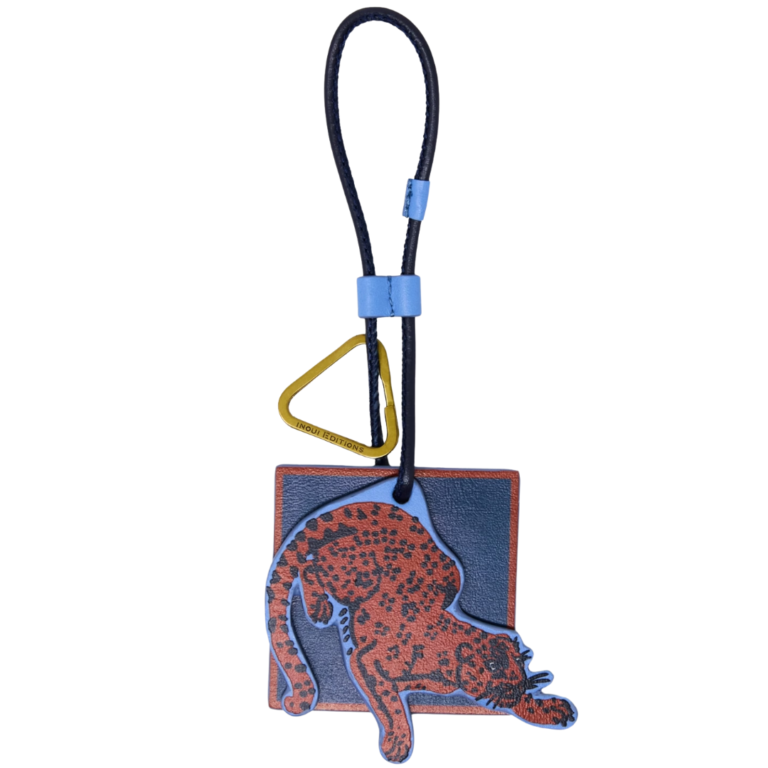 Feline Keychain in Blue