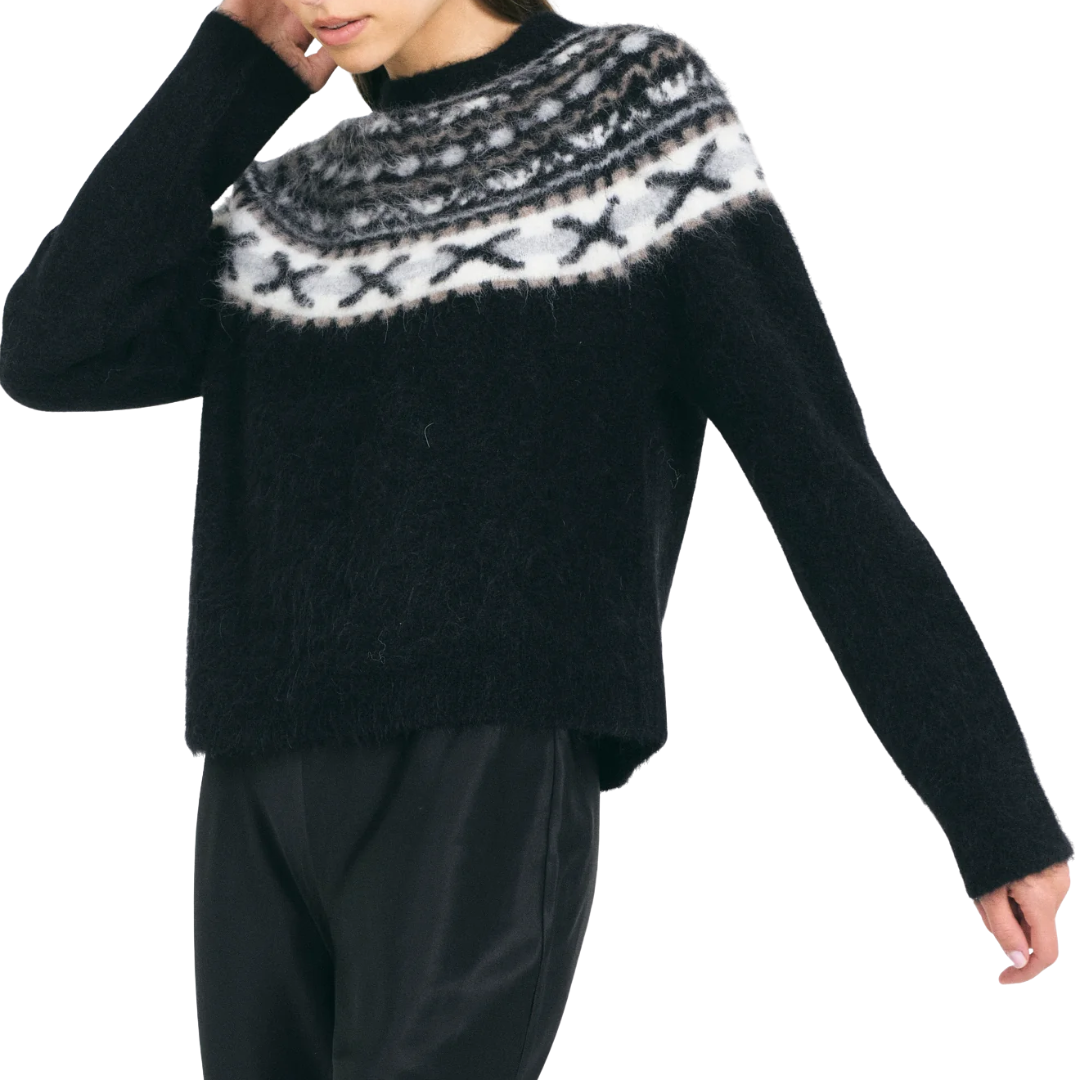 Cecilia Pullover in Black Combo