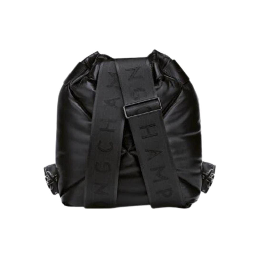 Le Pliage Cuir Doudoune Backpack in Black