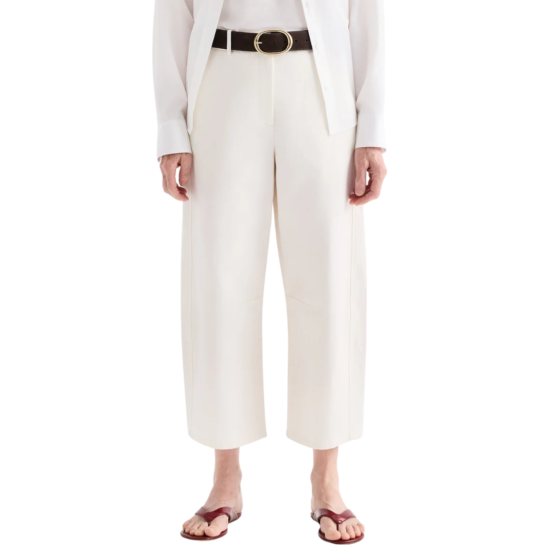 Slouchy BF Trouser in Ivory