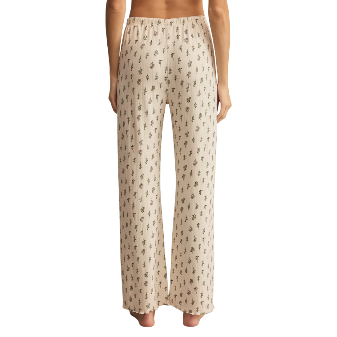 Sabrina Floral Pant in Crystal