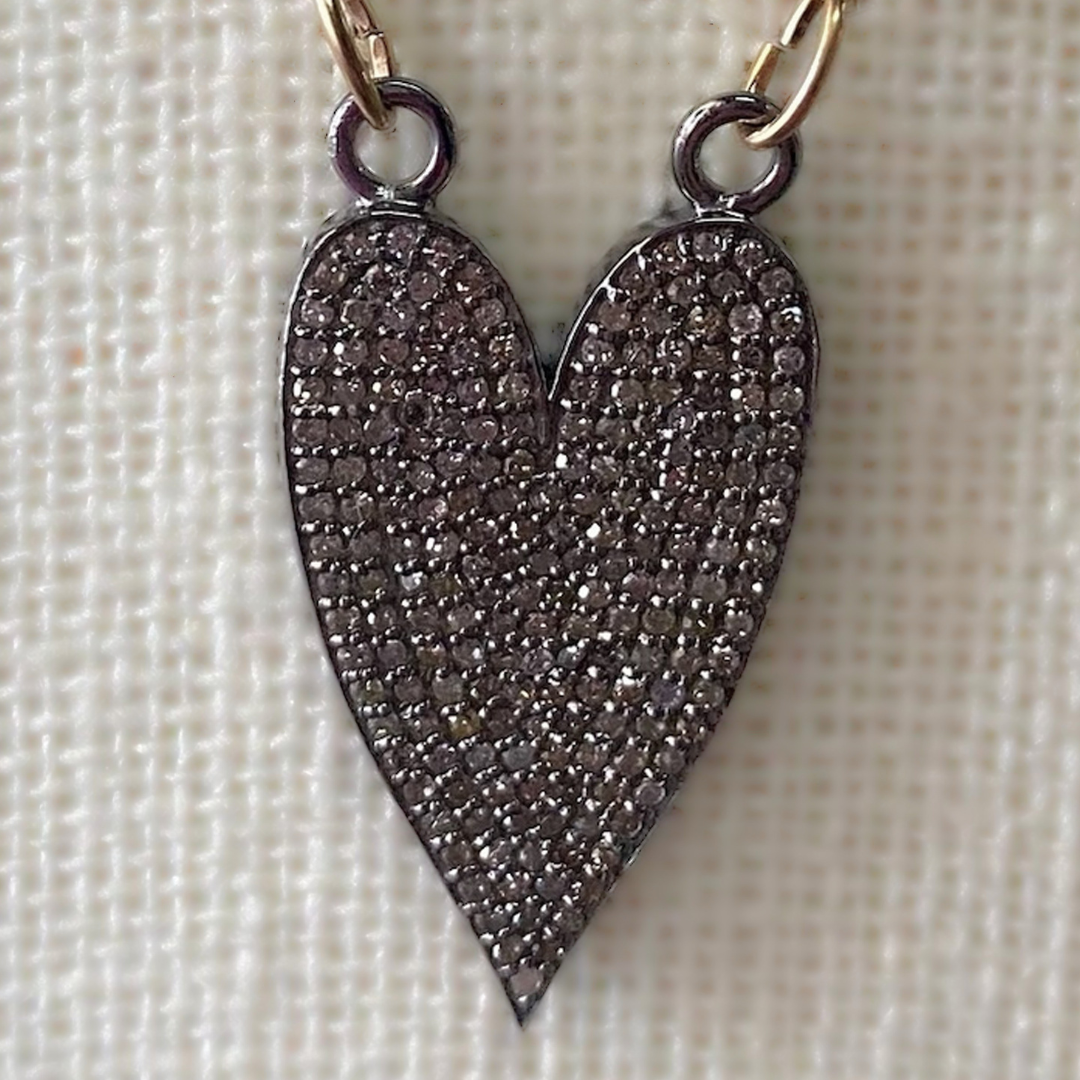 Diamond Heart Necklace Small in Gold