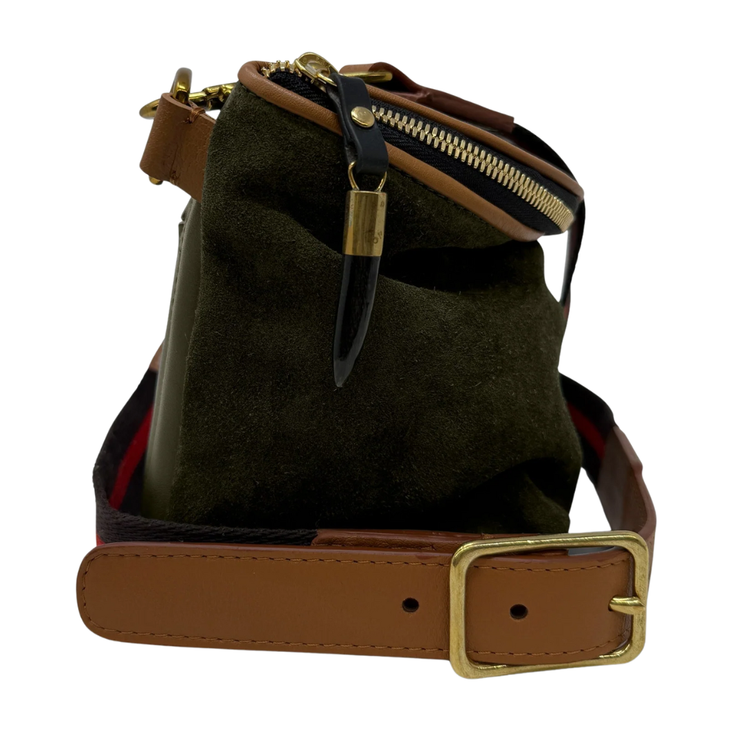 Mini Windbourne Crossbody in Olive Suede